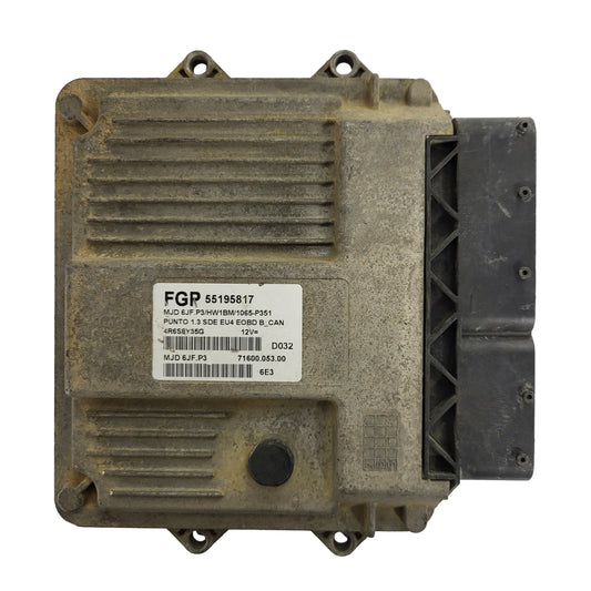 FIAT PUNTO ECU / MJD 6JF.P3 / 55195817 / HW1BM / 71600.053.00 /  MAGNETI MARELLI