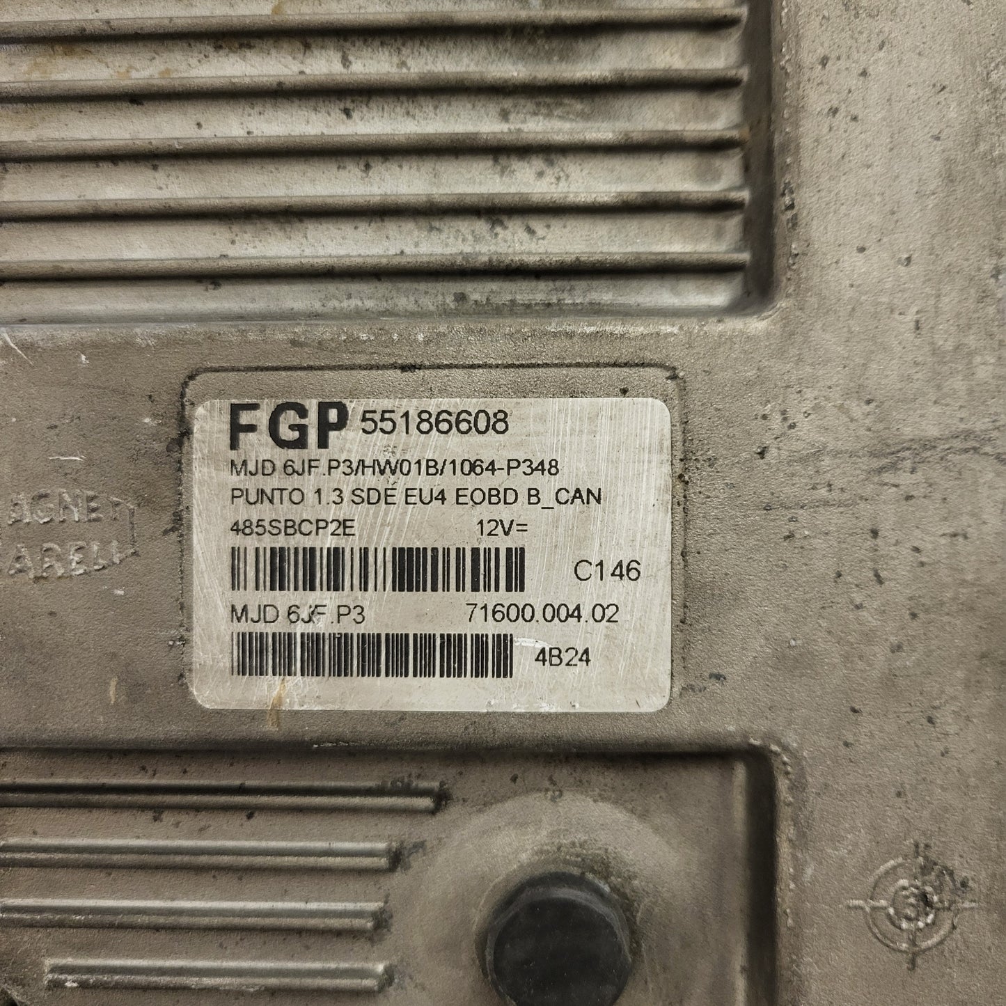 FIAT GRANDE PUNTO ECU / 55186608 / MJD 6JF.P3 / HW01B  / 71600.004.02