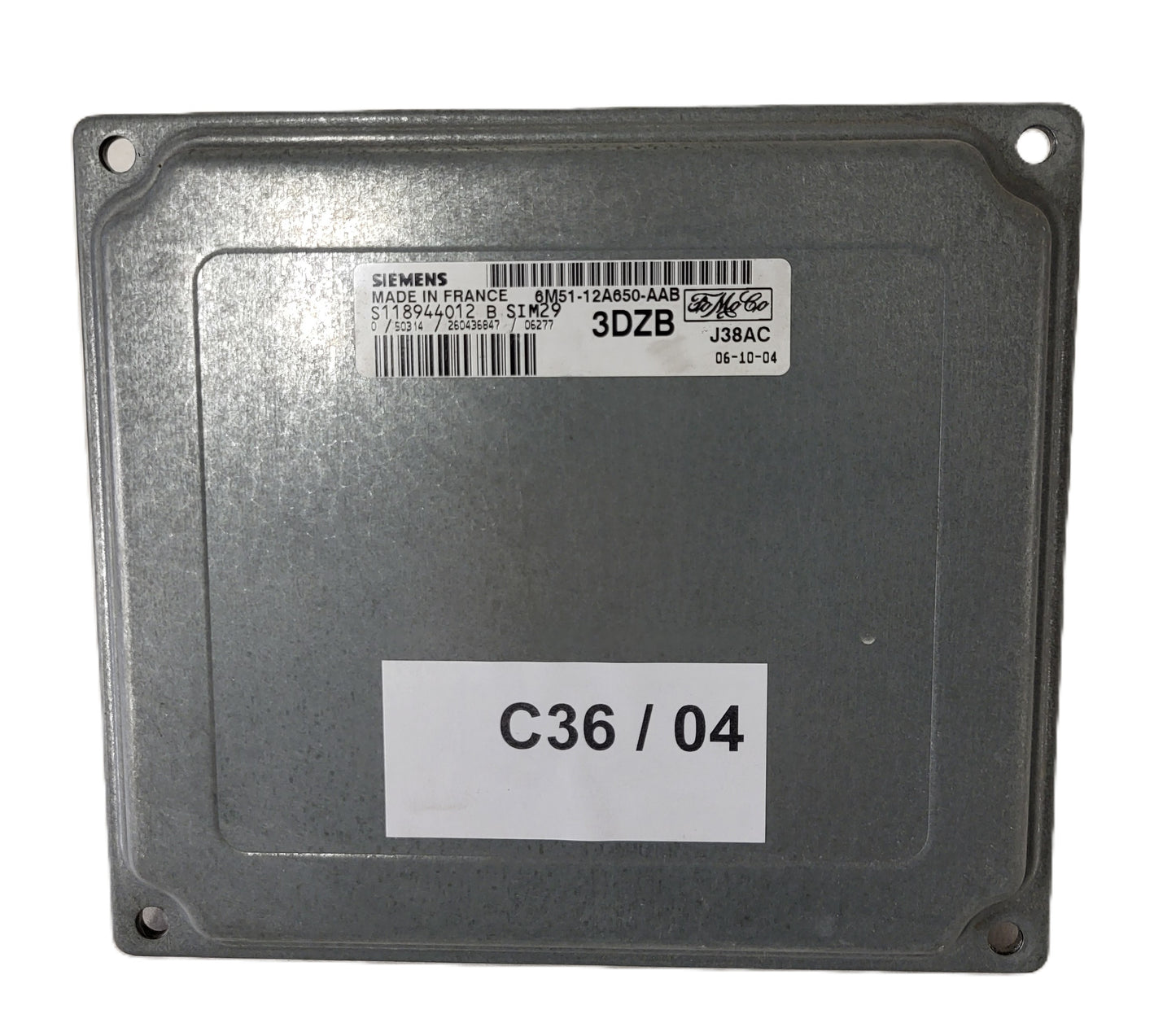 FORD FOCUS  1.6 ECU / 6M51-12A650-AAB / 3DZB / S118944012B / SIEMENS