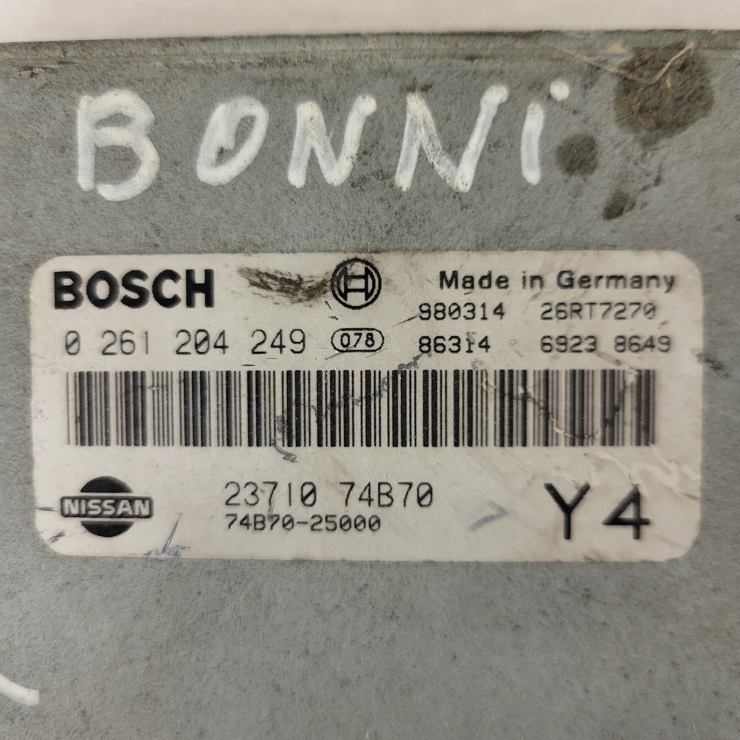 NISSAN MICRA ECU / 0261204249 / 237101U210 / 23710-1U210 / 1U210-25000 XY BOSCH