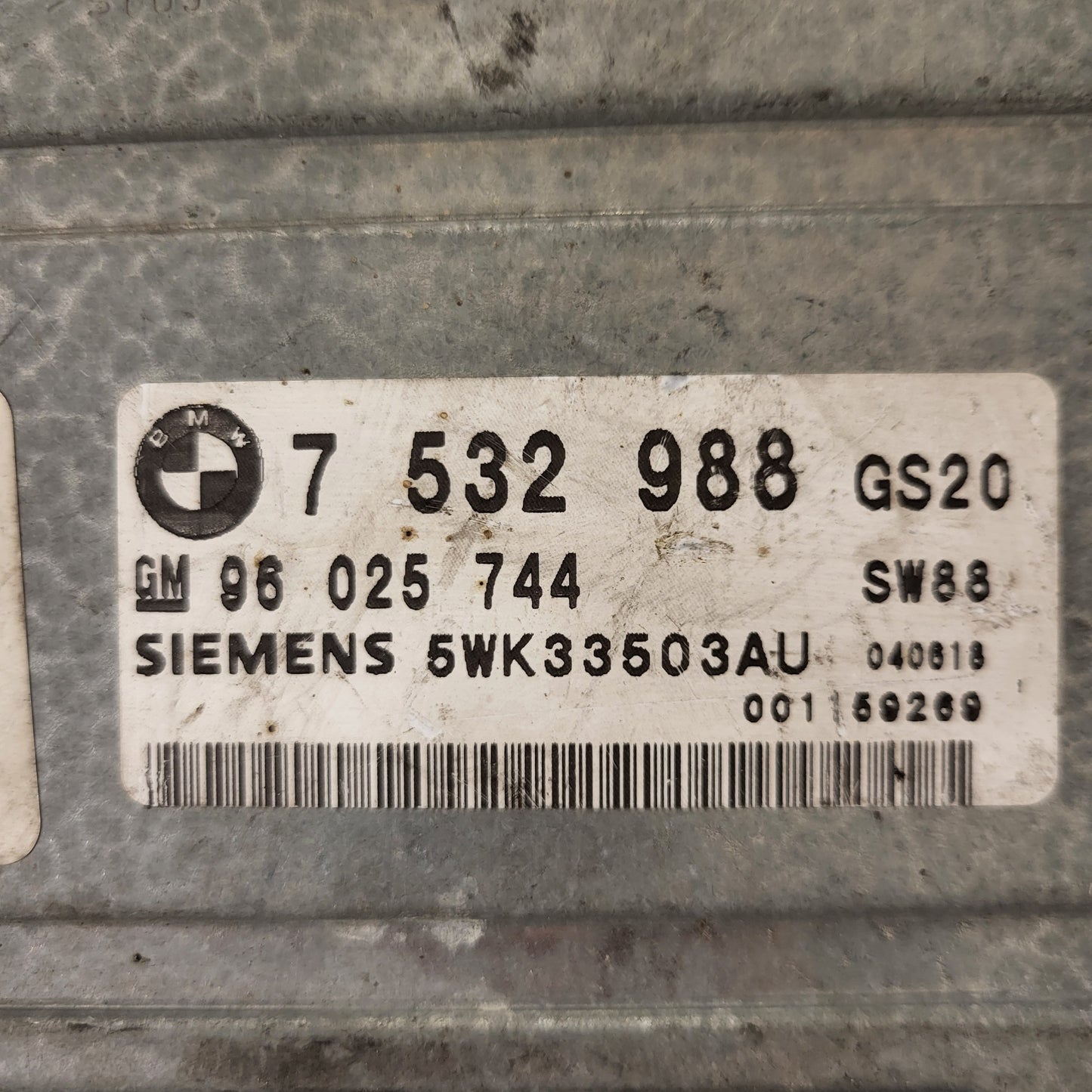 BMW ECU MODULE / 7532988 / 7535036 / 96025744 / 5WK33503AU / SIEMENS