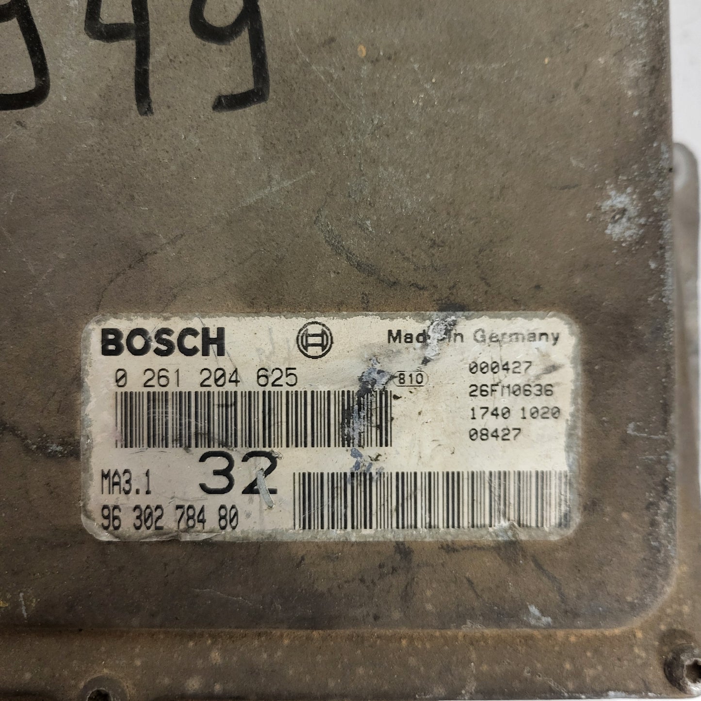 PEUGEOT CITROEN 106 SAXO ECU / 0261204625 / 9630278480 / MA3.1 / BOSCH