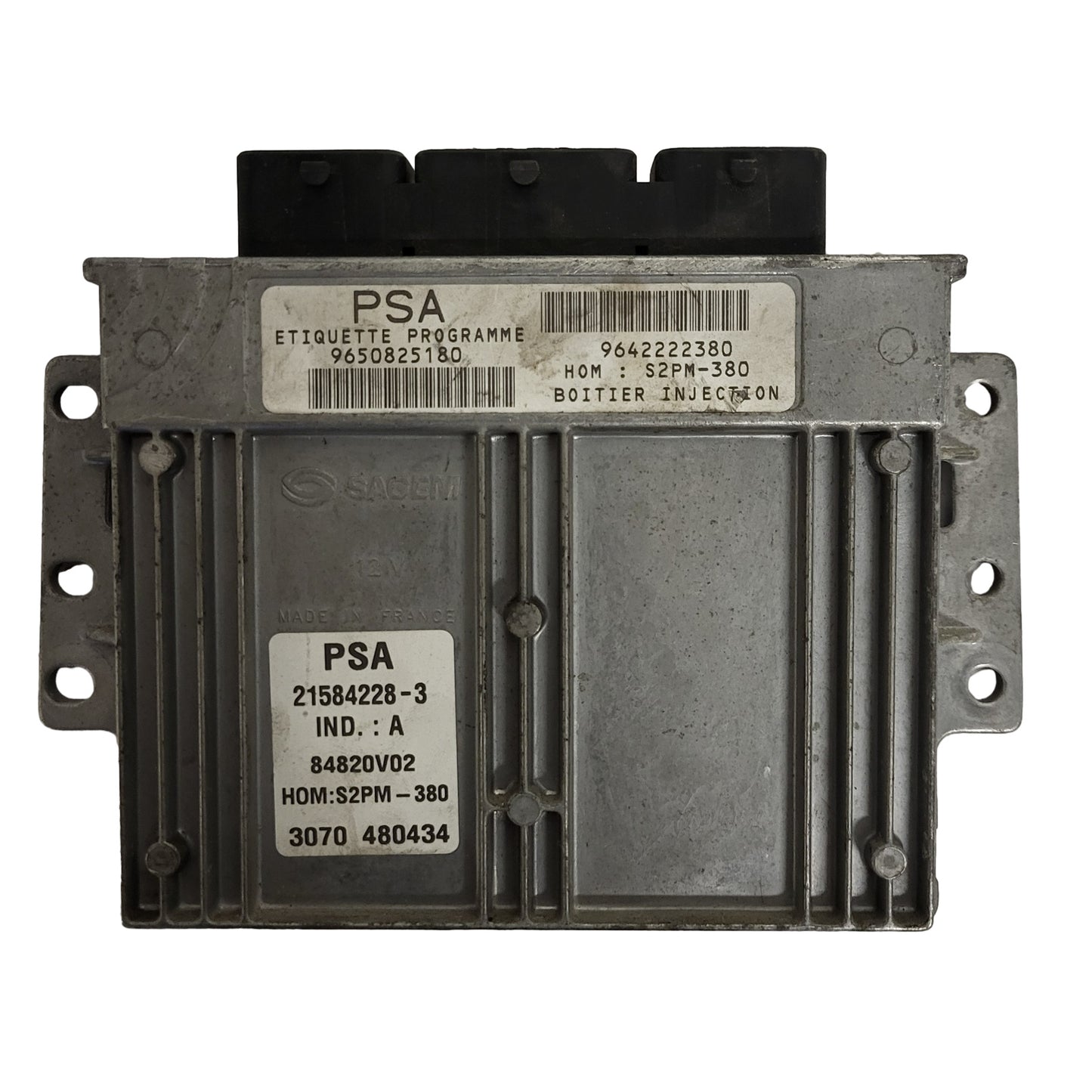 PEUGEOT CITROEN ECU / 21584228-3 / 9650825180 / 9642222380 / S2PM-380 / SAGEM