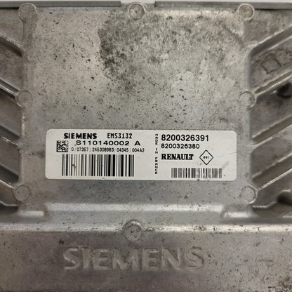 RENAULT ECU / S110140002 / S110140002A / EMS3132 / 8200326391 / 8200326380