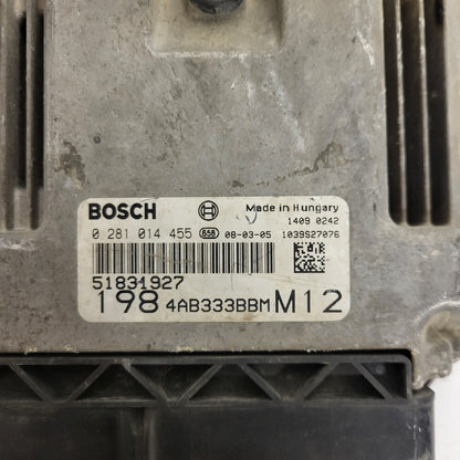 FIAT BRAVO ECU / 0281014455 / 51831927 / BOSCH