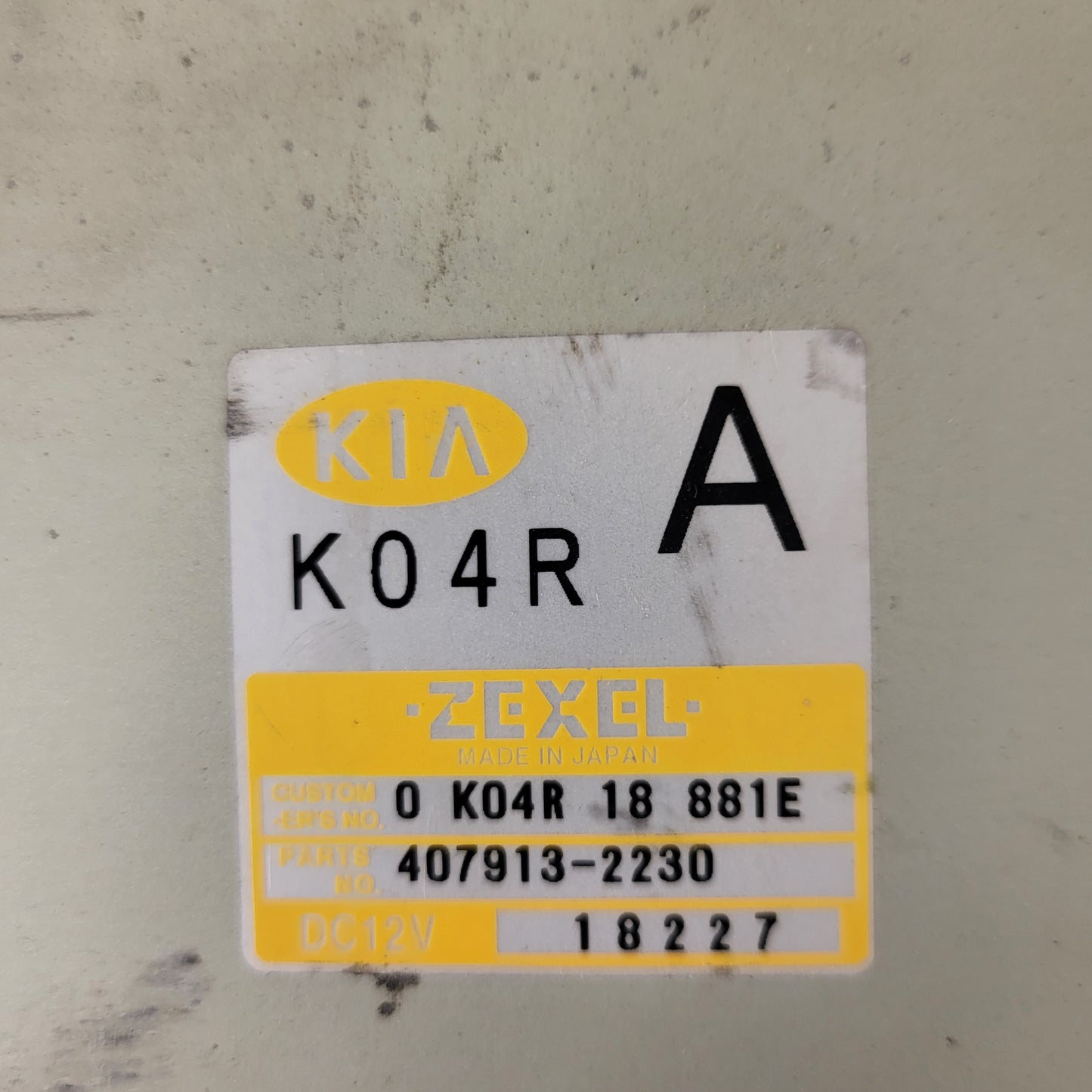 KIA SPORTRAGE ECU / 407913-2230 / 4079132230 / K04R / ZEXEL