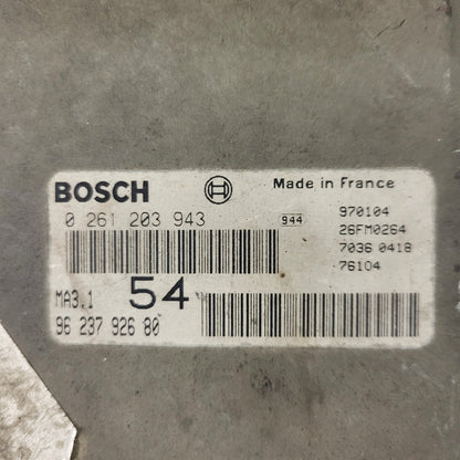 Peugeot 106 Citroen Saxo AX ECU / 0261203943 / 9623792680 / MA3.1 / BOSCH