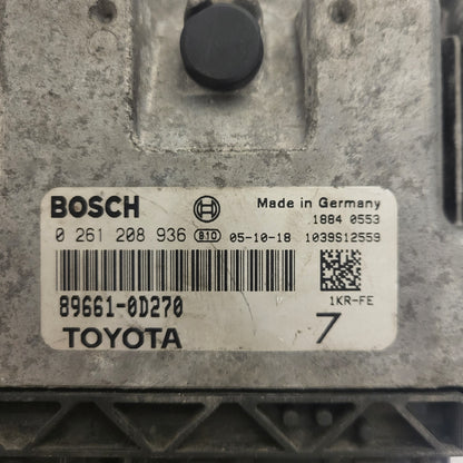 TOYOTA YARIS 1KR-FE ECU / 0261208936 / 89661-0D270 / BOSCH