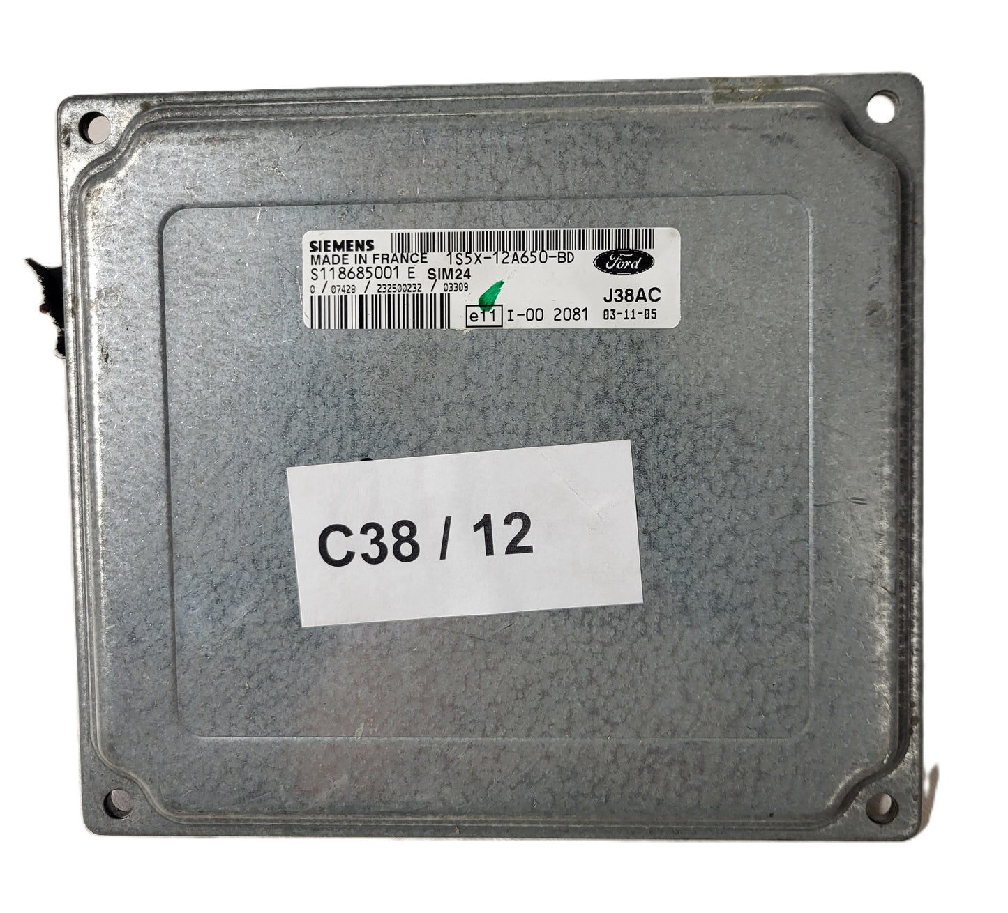 FORD FIESTA ECU / S118685001E / 1S5X-12A650-BD / SIM24 / SIEMENS