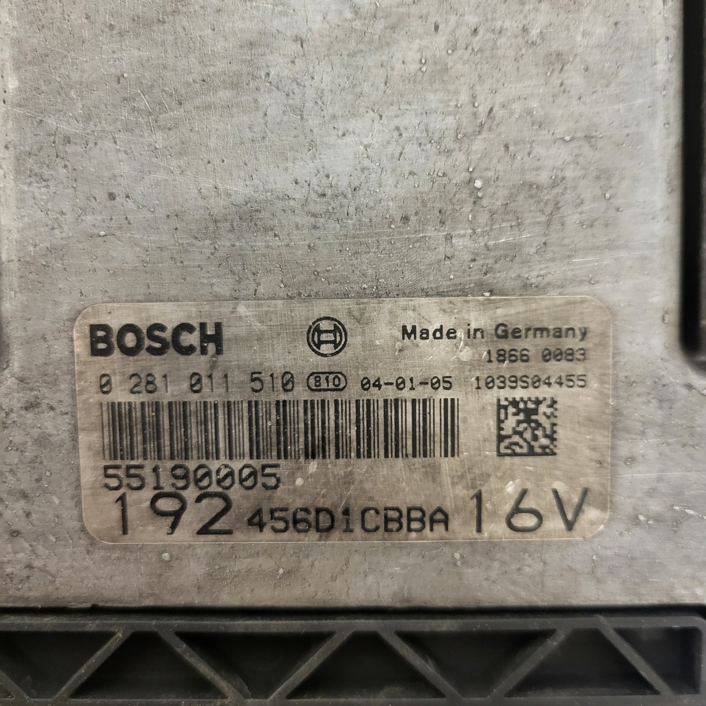 FIAT STILO ECU / 0281011510 / 55190005 / BOSCH