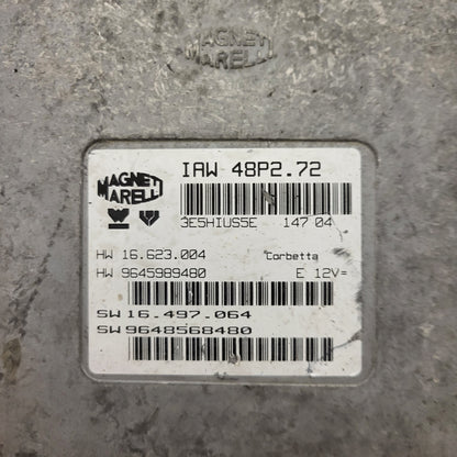 PEUGEOT CITROEN ECU / IAW 48P2.72 / SW 9648568480 / HW 9645989480 / MAGNETI MARELLI