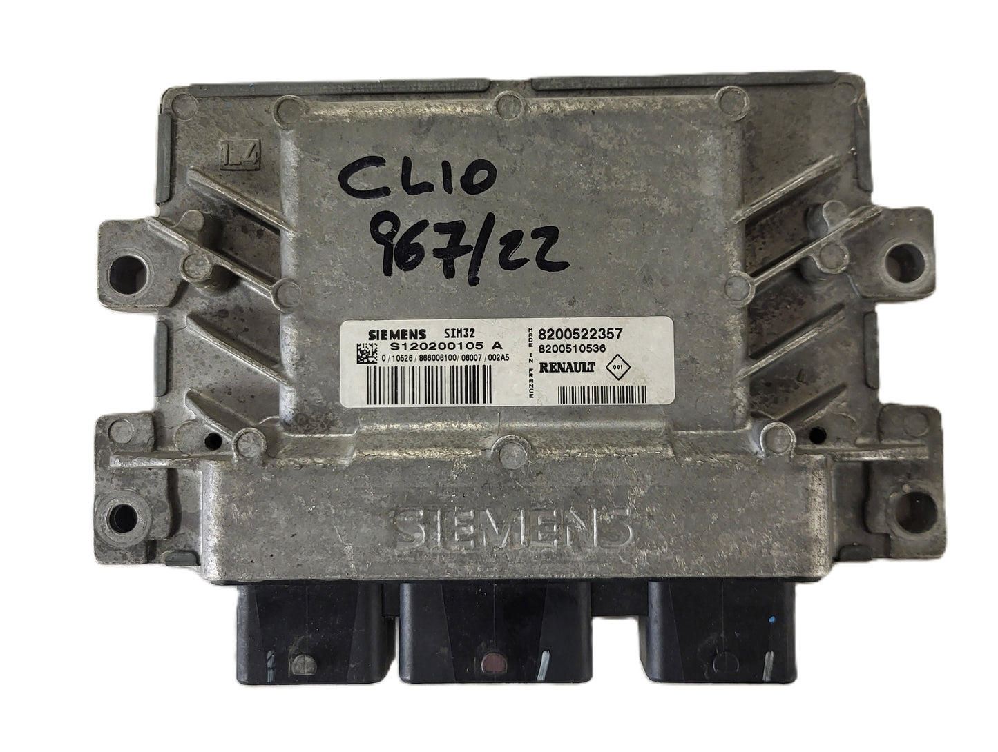 Renault Clio 3 ECU / S120200105A / 8200522357 / 8200510536 / SIM32 / S120200105