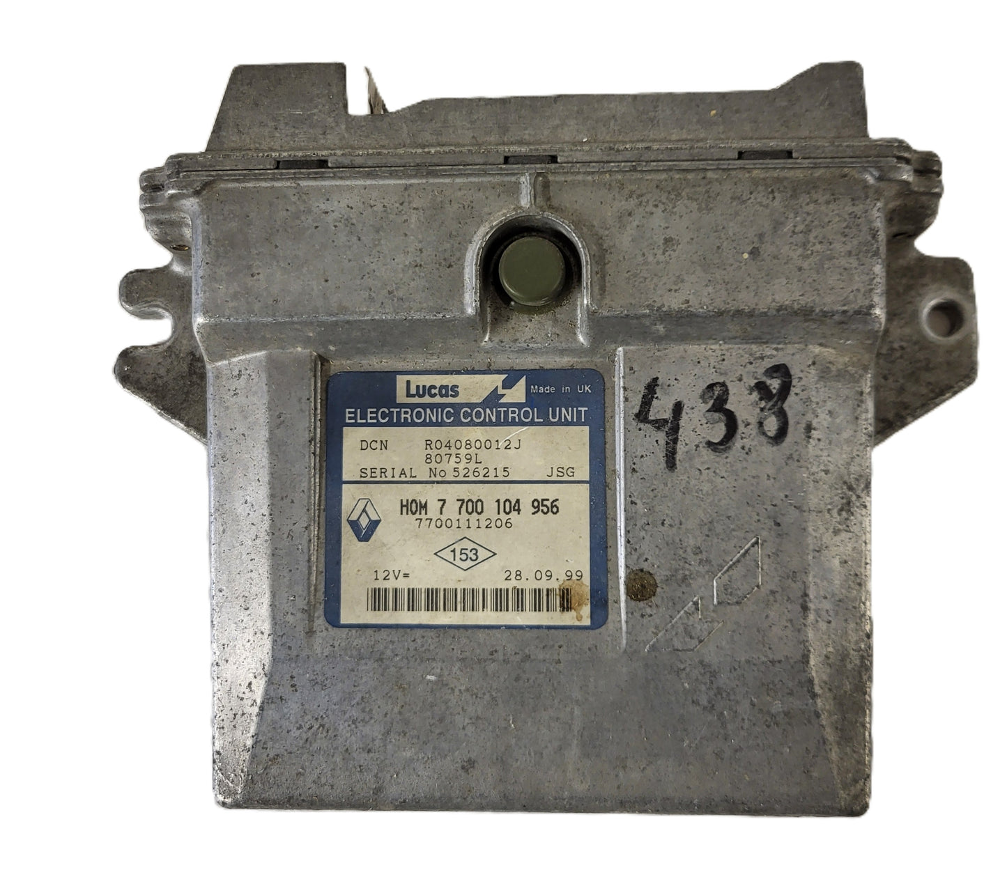Renault ECU / HOM 7700104956 / 7700111206 / R04080012J / LUCAS