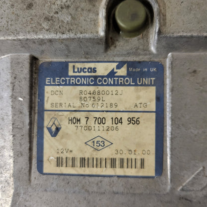 Renault ECU / HOM 7700104956 / 7700111206 / R04080012J / LUCAS