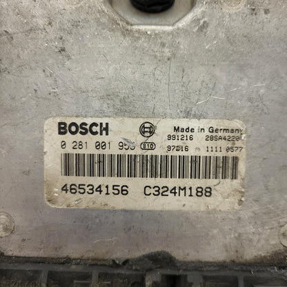 FIAT PUNTO 188 1.9 JTD ECU / 0281001955 / 46534156 / BOSCH