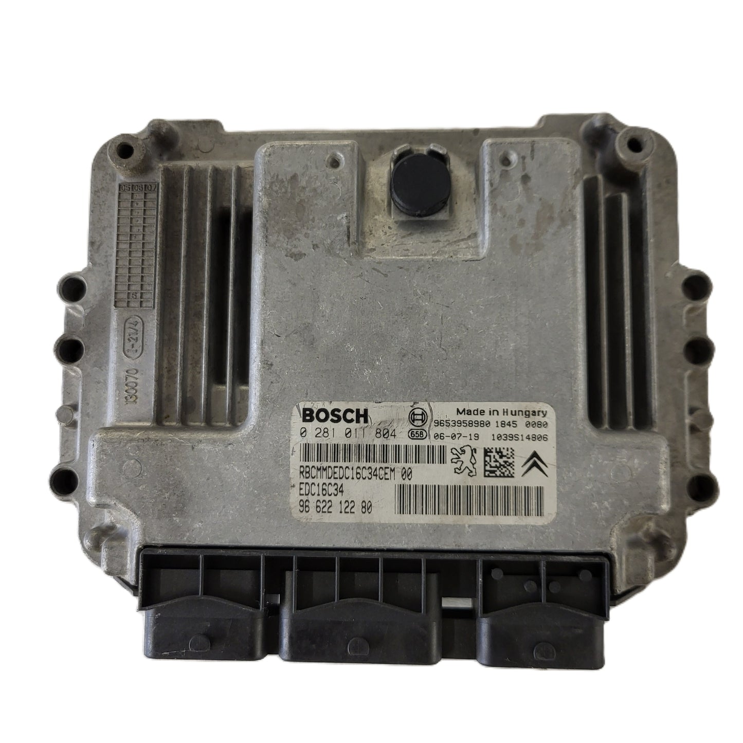 CITROEN C3 ECU / 0281011804 / EDC16C34 / 9662212280 / 9653958980 / BOSCH