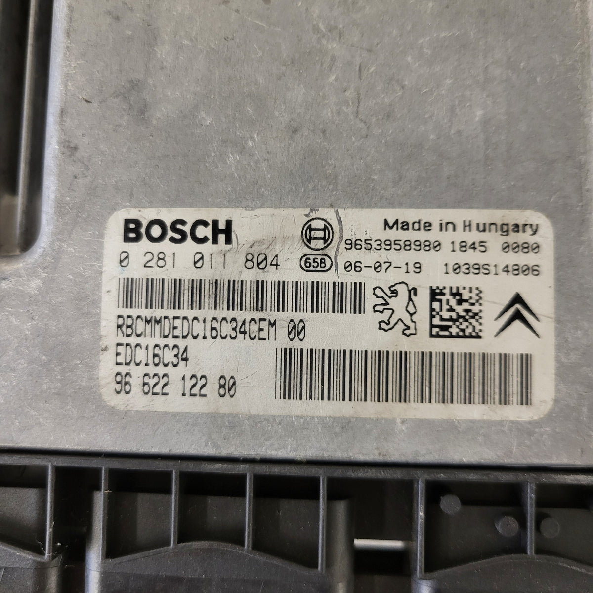 3x CITROEN C3 ECU / 0281011804 / EDC16C34 / 9662212280 / 9653958980 / BOSCH BULK STOCK