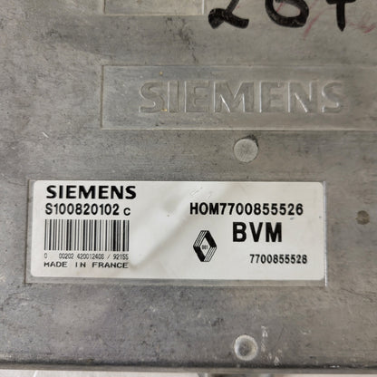 RENAULT CLIO ECU / S100820102C / 7700855526 / 7700855528 / S100820102