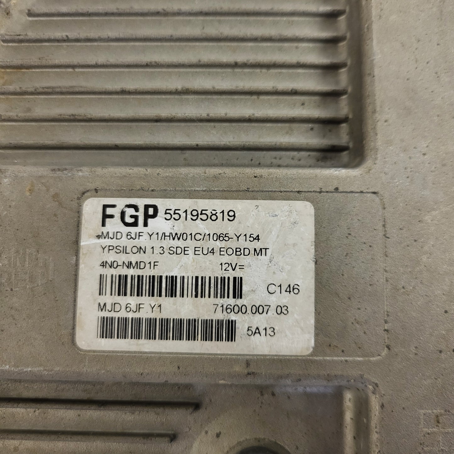 LANCIA Y 1.3 ECU / 55195819 / MJD6JF.Y1 / HW01C / 71600.007.03 MAGNETI MARELLI