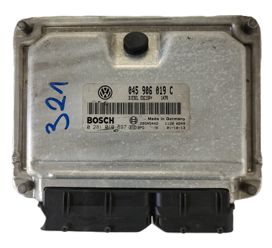 VW VAG POLO GOLF ECU / 045906019C / 0281010697 / EDC15P+ / BOSCH