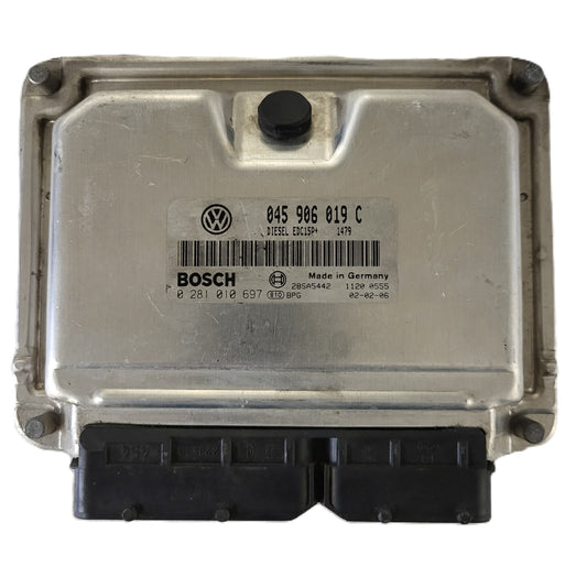 VW VAG POLO GOLF ECU / 045906019C / 0281010697 / EDC15P+ / BOSCH