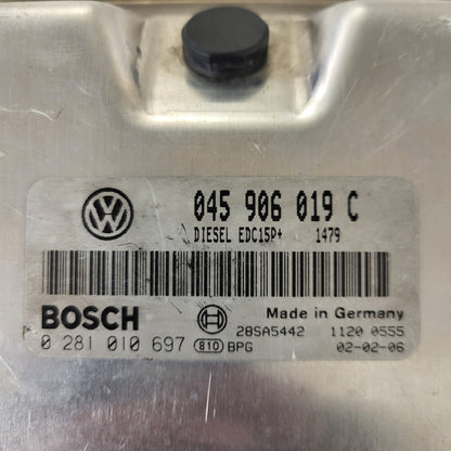 VW VAG POLO GOLF ECU / 045906019C / 0281010697 / EDC15P+ / BOSCH