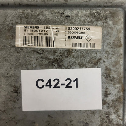 RENAULT ECU / S118301217 / S118301217B / SIRIUS 34 / 8200217759 / 3200080285 / SIEMENS