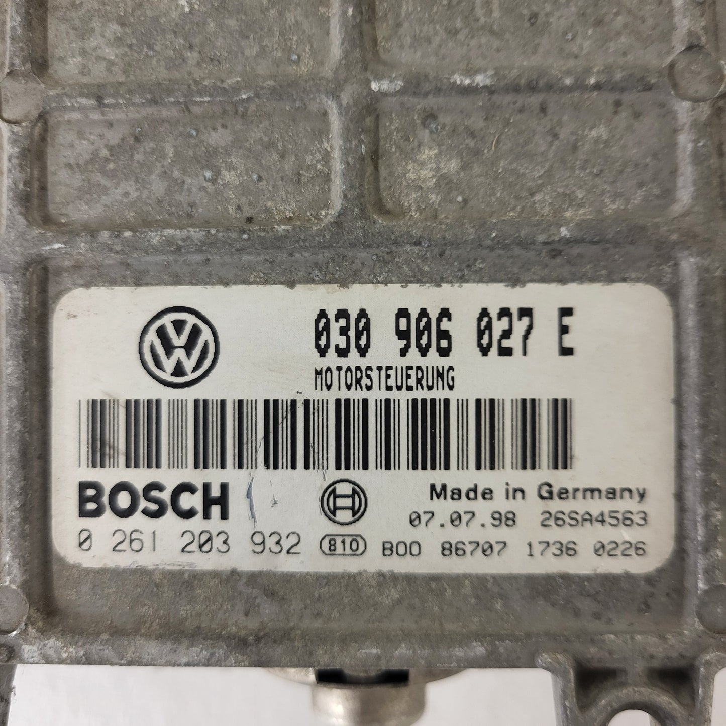 VW LUPO POLO AROSA ECU / 030906027E / 0261203932 / BOSCH