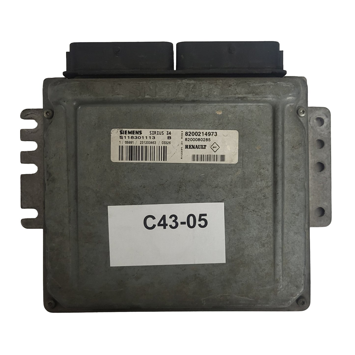 RENAULT CLIO ECU / S118301113B / S118301113 / 8200214973 / 8200080285 / SIRIUS 34