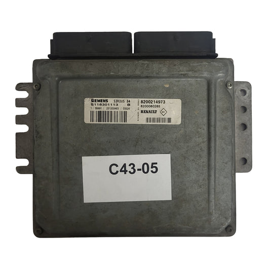 RENAULT CLIO ECU / S118301113B / S118301113 / 8200214973 / 8200080285 / SIRIUS 34