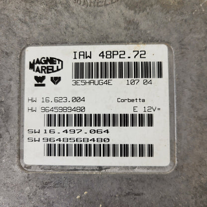 PEUGEOT CITROEN ECU / IAW 48P2.72 / SW 9648568480 / HW 9645989480 / MAGNETI MARELLI