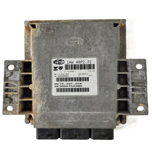 PEUGEOT CITROEN ECU / IAW 48P2.72 / SW 9655756380 / HW 9645989480 / MAGNETI MARELLI