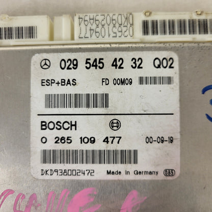 Mercedes A-Class W168 ESP ECU / 0295454232 Q02 / 0265109477 / BOSCH