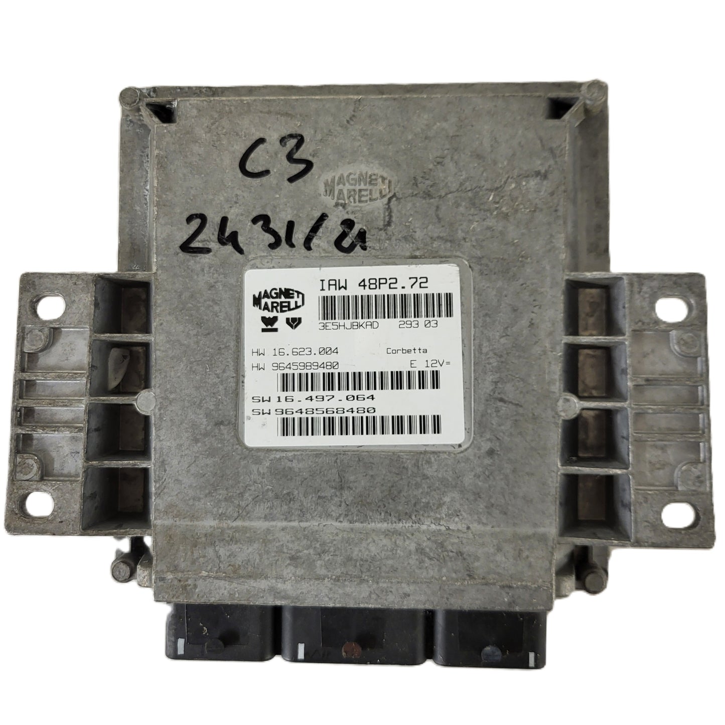 PEUGEOT CITROEN ECU / IAW 48P2.72 / SW 9648568480 / HW 9645989480 / MAGNETI MARELLI