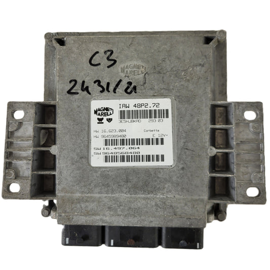 PEUGEOT CITROEN ECU / IAW 48P2.72 / SW 9648568480 / HW 9645989480 / MAGNETI MARELLI