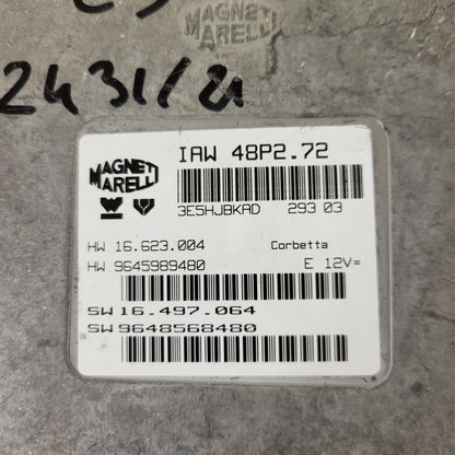 PEUGEOT CITROEN ECU / IAW 48P2.72 / SW 9648568480 / HW 9645989480 / MAGNETI MARELLI