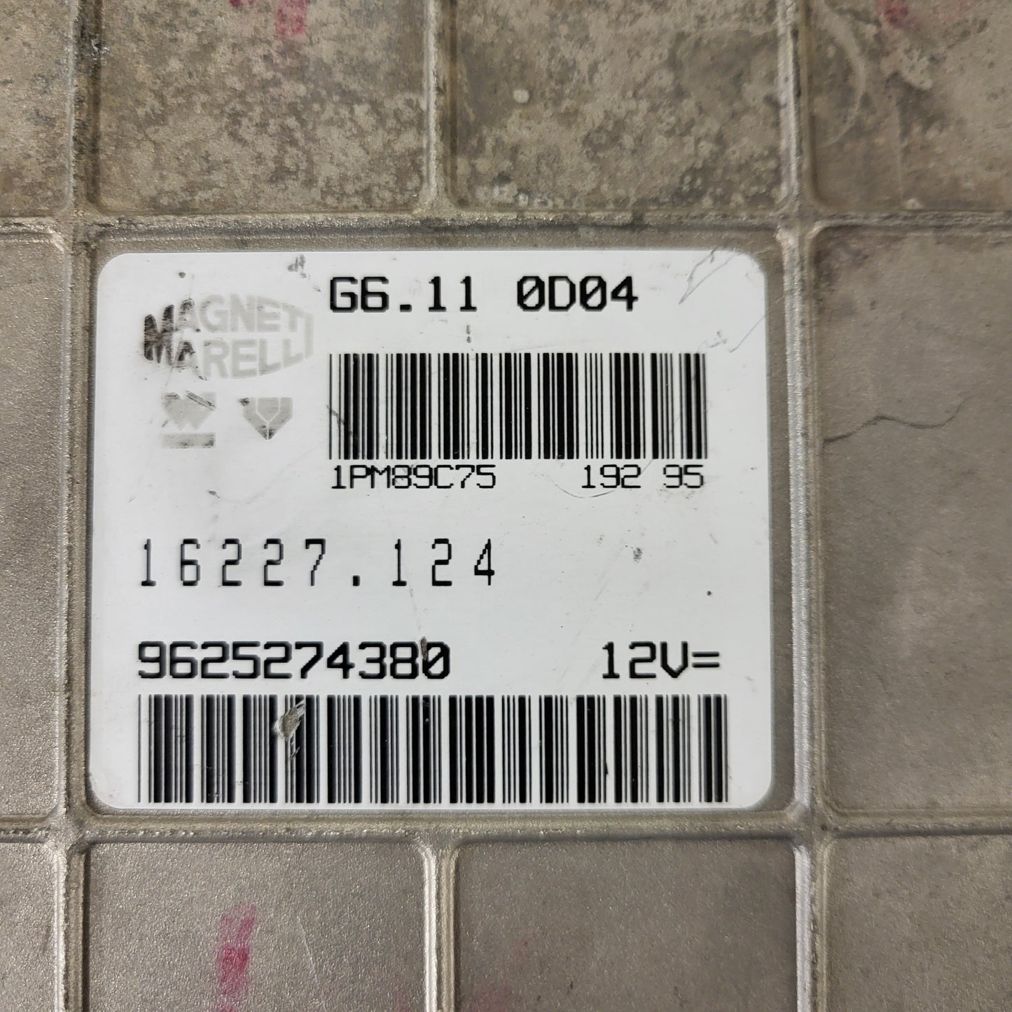 Peugeot 106 ECU / G6.11 / 9625274380 / 16227.124 / MAGNETI MARELLI