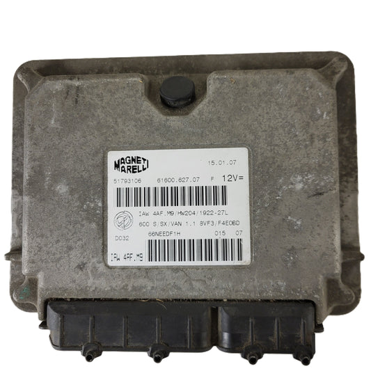 Fiat Seicento 600 ECU / 51793106 / IAW 4AF.M9 / 61600.627.07 / HW204