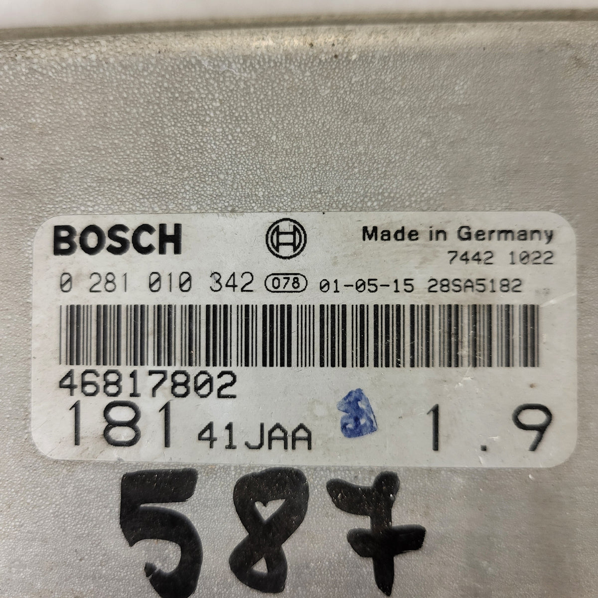 3x FIAT MAREA TIPO 1.9 JTD ECU / 0281010342 / 46817802 / BOSCH BULK STOCK