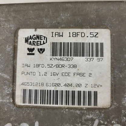 Fiat Punto 1.2 16V ECU / IAW18FD.5Z / 46531218 / 61600.404.00 / MAGNETI MARELLI