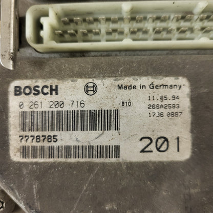 LANCIA Y10 ECU / 0261200716 / 7778785 / 00077787850 / BOSCH