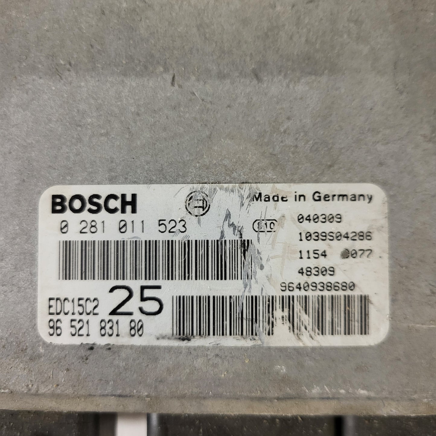 CITROEN XSARA ECU / 0281011523 / EDC15C2 / 9652183180 / 9640938680 / SAGEM