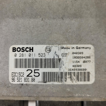 CITROEN XSARA ECU / 0281011523 / EDC15C2 / 9652183180 / 9640938680 / SAGEM