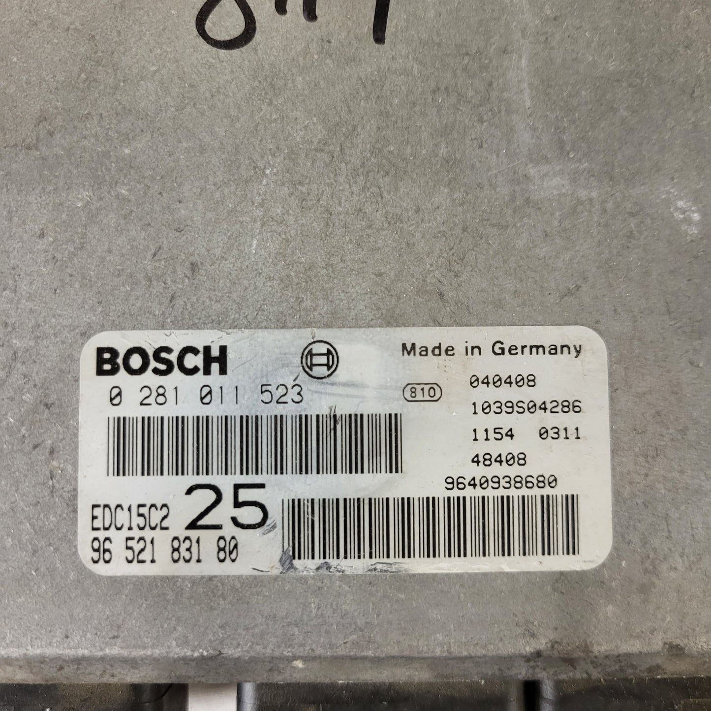 CITROEN XSARA ECU / 0281011523 / EDC15C2 / 9652183180 / 9640938680 / SAGEM