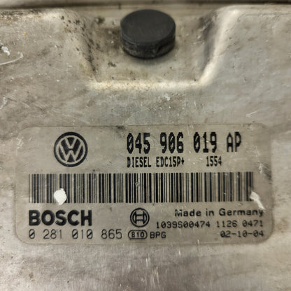 VW GOLF POLO ECU / 045906019AP / 0281010865 / EDC15P+ / BOSCH