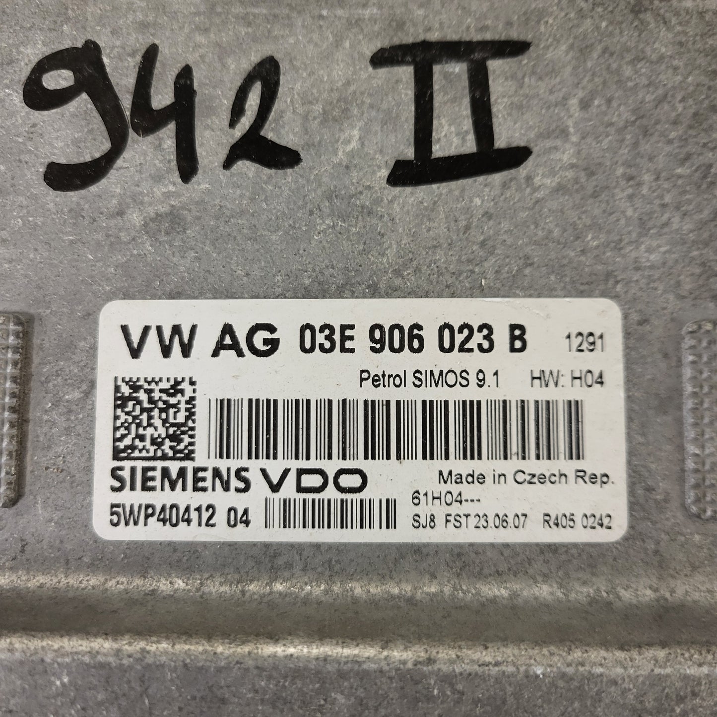 ŠKODA FABIA ECU / 03E906023B / 5WP40845 04 / SIMOS 9.1 / SIEMENS