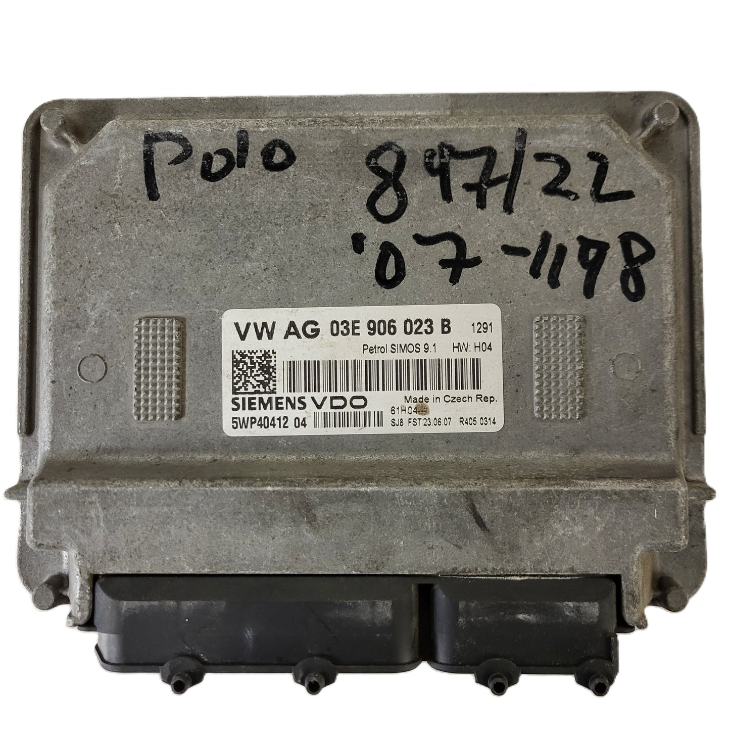 ŠKODA FABIA ECU / 03E906023B / 5WP40845 04 / SIMOS 9.1 / SIEMENS