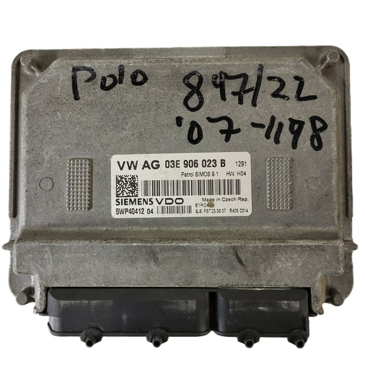 ŠKODA FABIA ECU / 03E906023B / 5WP40845 04 / SIMOS 9.1 / SIEMENS