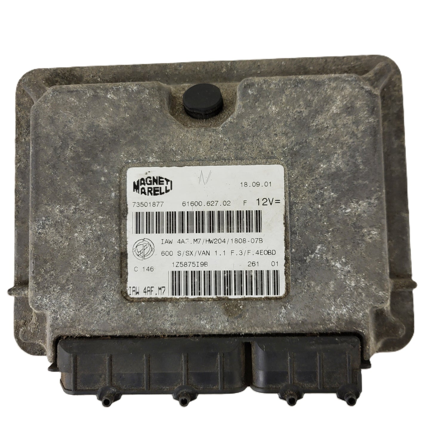 Fiat 600 ECU / IAW4AF.M7 / 73501877 / HW204 / MAGNETI MARELLI