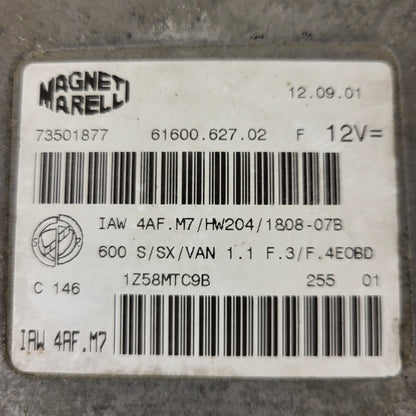 Fiat 600 ECU / IAW4AF.M7 / 73501877 / HW204 / MAGNETI MARELLI